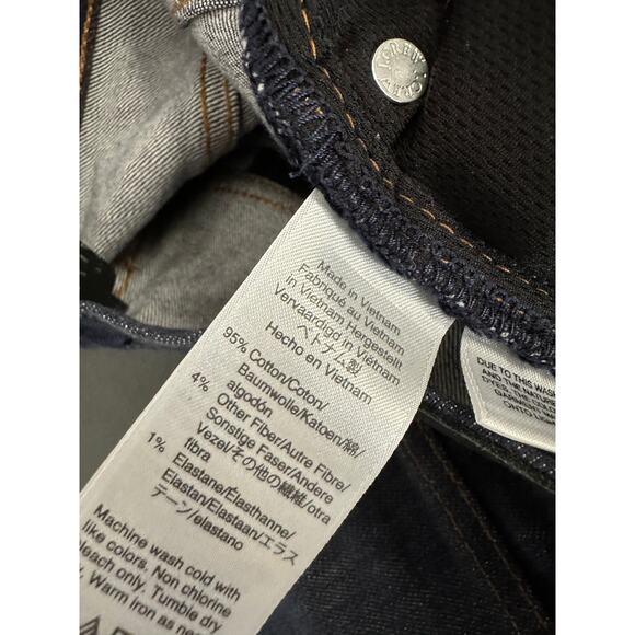 J.Crew Destination 484 Slim Dark Wash Blue Denim Jeans Men's Size 32 x 34 - Picture 8 of 11